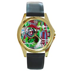 Happy Colors 1 1 Round Gold Metal Watch by bestdesignintheworld