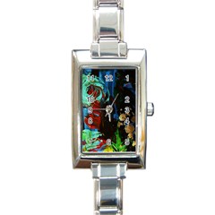 Night 1 2 Rectangle Italian Charm Watch by bestdesignintheworld