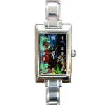 Night 1 2 Rectangle Italian Charm Watch Front