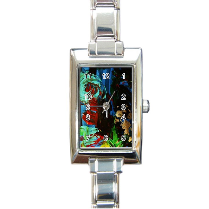 Night 1 2 Rectangle Italian Charm Watch