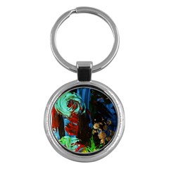 Night 1 2 Key Chain (round) by bestdesignintheworld