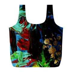 Night 1 2 Full Print Recycle Bag (l) by bestdesignintheworld