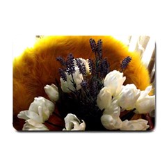 Tulips 1 2 Small Doormat  by bestdesignintheworld