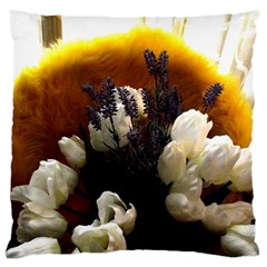 Tulips 1 2 Large Cushion Case (one Side) by bestdesignintheworld