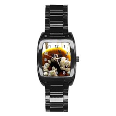 Tulips 1 2 Stainless Steel Barrel Watch by bestdesignintheworld