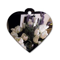 Tulips 1 1 Dog Tag Heart (one Side) by bestdesignintheworld