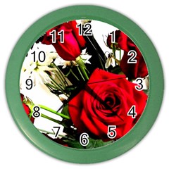 Roses 1 1 Color Wall Clock