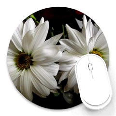 Daisies Round Mousepads by bestdesignintheworld