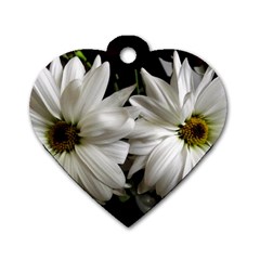 Daisies Dog Tag Heart (one Side) by bestdesignintheworld