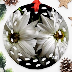 Daisies Ornament (round Filigree) by bestdesignintheworld