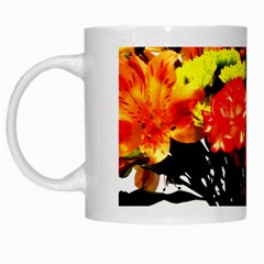 Flowers In A Vase 1 2 White Mugs by bestdesignintheworld