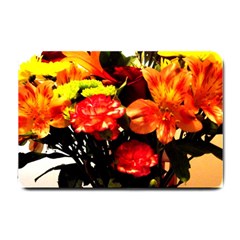 Flowers In A Vase 1 2 Small Doormat  by bestdesignintheworld