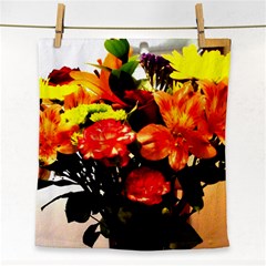 Flowers In A Vase 1 2 Face Towel by bestdesignintheworld