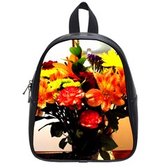 Flowers In A Vase 1 2 School Bag (small) by bestdesignintheworld