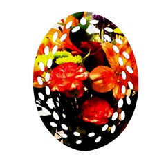 Flowers In A Vase 1 2 Oval Filigree Ornament (two Sides) by bestdesignintheworld