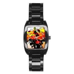 Flowers In A Vase 1 2 Stainless Steel Barrel Watch by bestdesignintheworld