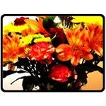 Flowers In A Vase 1 2 Double Sided Fleece Blanket (Large)  80 x60  Blanket Front