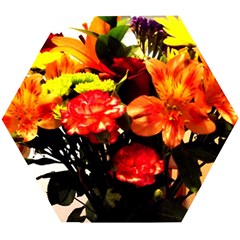 Flowers In A Vase 1 2 Wooden Puzzle Hexagon by bestdesignintheworld