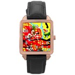 Hot 1 1 Rose Gold Leather Watch  Front