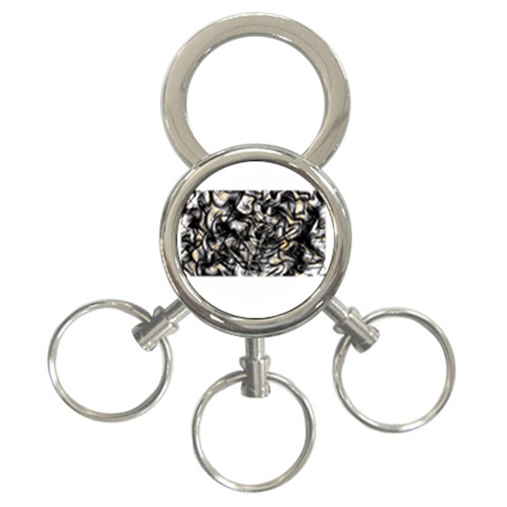 Marble Texture 3-Ring Key Chain