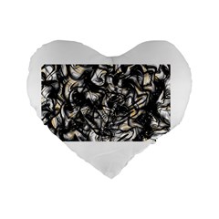 Marble Texture Standard 16  Premium Heart Shape Cushions