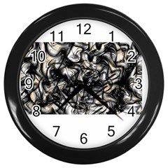 Marble Texture Wall Clock (black)