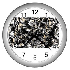 Marble Texture Wall Clock (silver)