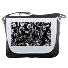 Marble Texture Messenger Bag by letsbeflawed