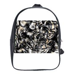 Marble Texture School Bag (large) by letsbeflawed