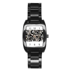 Marble Texture Stainless Steel Barrel Watch