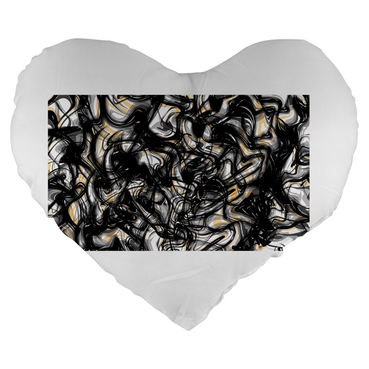 Marble Texture Large 19  Premium Flano Heart Shape Cushions