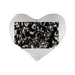 Marble Texture Standard 16  Premium Heart Shape Cushions Back