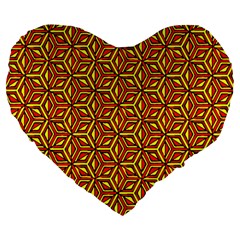 Rby 154 Large 19  Premium Heart Shape Cushions by ArtworkByPatrick