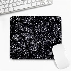 Black And White Dark Abstract Texture Print Large Mousepads by dflcprintsclothing