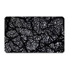 Black And White Dark Abstract Texture Print Magnet (rectangular) by dflcprintsclothing