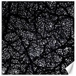 Black And White Dark Abstract Texture Print Canvas 12  x 12  11.4 x11.56  Canvas - 1