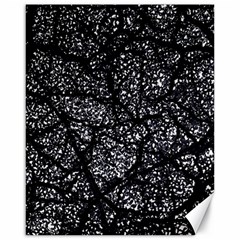 Black And White Dark Abstract Texture Print Canvas 16  X 20  by dflcprintsclothing