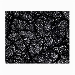 Black And White Dark Abstract Texture Print Small Glasses Cloth (2 Sides)