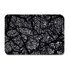 Black And White Dark Abstract Texture Print Plate Mats