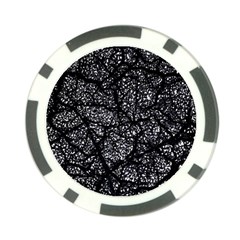 Black And White Dark Abstract Texture Print Poker Chip Card Guard (10 Pack) by dflcprintsclothing