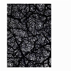 Black And White Dark Abstract Texture Print Small Garden Flag (two Sides) by dflcprintsclothing