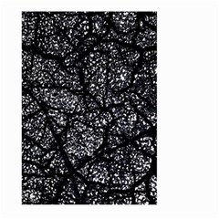 Black And White Dark Abstract Texture Print Large Garden Flag (two Sides) by dflcprintsclothing