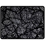 Black And White Dark Abstract Texture Print Double Sided Fleece Blanket (Large)  80 x60  Blanket Front