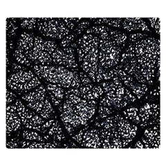 Black And White Dark Abstract Texture Print Double Sided Flano Blanket (small) 