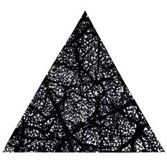 Black And White Dark Abstract Texture Print Wooden Puzzle Triangle