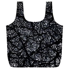 Black And White Dark Abstract Texture Print Full Print Recycle Bag (xxl) by dflcprintsclothing