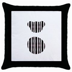 Micho Black White Throw Pillow Case (black) by Chupavifurbals