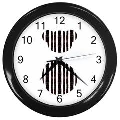 Micho Black White Wall Clock (black) by Chupavifurbals