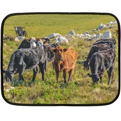 Cows At Countryside, Maldonado Department, Uruguay Fleece Blanket (mini) by dflcprints