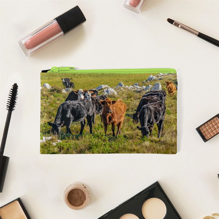 Cows At Countryside, Maldonado Department, Uruguay Cosmetic Bag (XS)